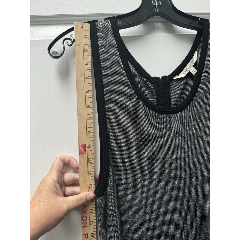 41Hawthorn Sweater Dress Women's XLP Petite Sleeveless Black White Knit‎ Stretch - Picture 10 of 12
